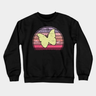 Yellow Butterfly Sunset Crewneck Sweatshirt